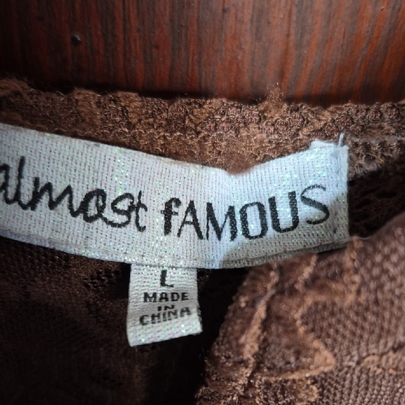 Almost Famous Chocolate Lace Dress - Picture 2 of 4